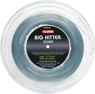Tourna Tennissaite Big Hitter (Haltbarkeit) silber 220m Rolle