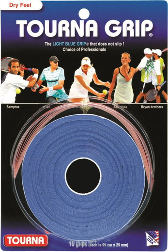 Tourna Overgrip Grip Standard 0.45mm blue 10 pack
