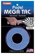 Tourna Overgrip Padel Mega Tac (extreme Griffigkeit, haltbar, breit) blau 3er