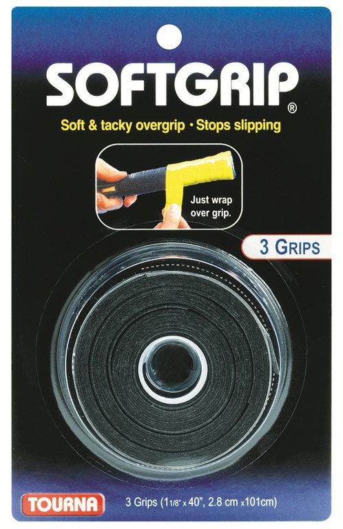 Tourna Overgrip Softgrip schwarz 3er