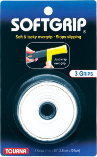 Tourna Overgrip Softgrip white pack of 3