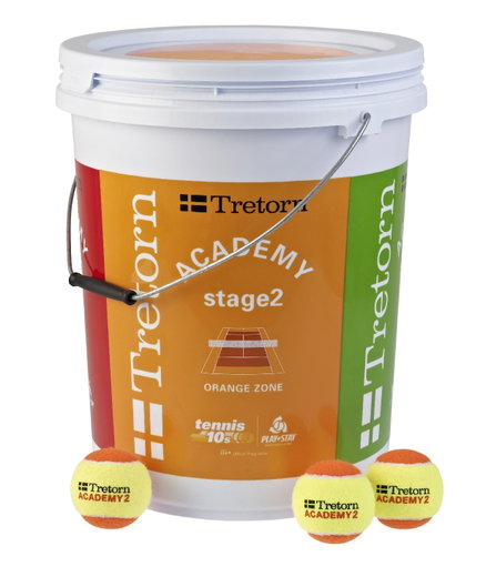 Tretorn Methodikbälle Academy Stage 2 Orange gelb/orange 72er im Eimer