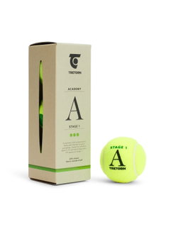 Tretorn Methodikbälle Stage 1 Academy (grüner Punkt) gelb Verpackung 3er