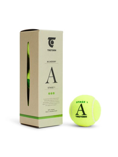 Tretorn Methodikbälle Stage 1 Academy (grüner Punkt) gelb Verpackung 3er