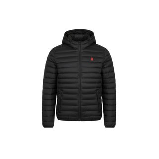 U.S. Polo Assn. Quilted Jacket US17015 with Hood Black Men's
