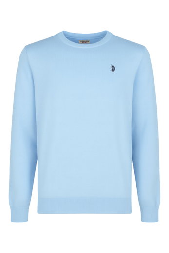 U.S. Polo Assn. Pullover Crewneck US16859 (100% Baumwolle) hellblau Herren