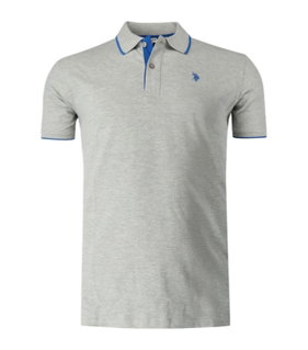 U.S. Polo Assn. Freizeit-Polo US16300 (Baumwolle) grau Herren