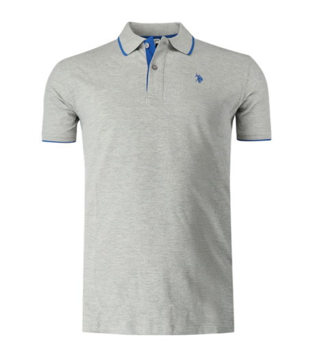 U.S. Polo Assn. Freizeit-Polo US16300 (Baumwolle) grau Herren