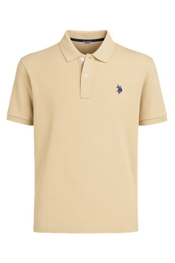 U.S. Polo Assn. Freizeit-Polo US16147 (Baumwolle) beige Herren