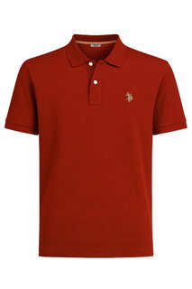 U.S. Polo Assn. Freizeit-Polo US16147 (Baumwolle) rust rot Herren