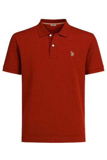 U.S. Polo Assn. Freizeit-Polo US16147 (Baumwolle) rust rot Herren