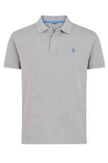 U.S. Polo Assn. Polo sportowe US16147 (bawełna) szare męskie