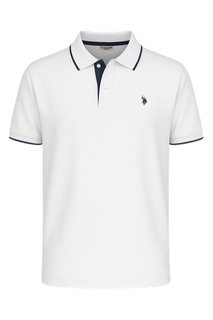 U.S. Polo Assn. Freizeit-Polo US16300 (Baumwolle) weiss Herren