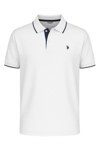 U.S. Polo Assn. Freizeit-Polo US16300 (Baumwolle) weiss Herren