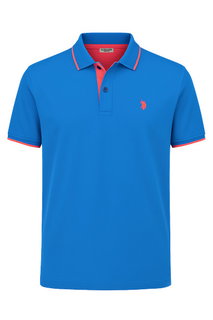 U.S. Polo Assn. Polo sportowe US16300 (bawełna) niebieskie męskie