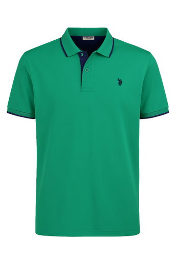 U.S. Polo Assn. Freizeit-Polo US16300 (Baumwolle) grün Herren