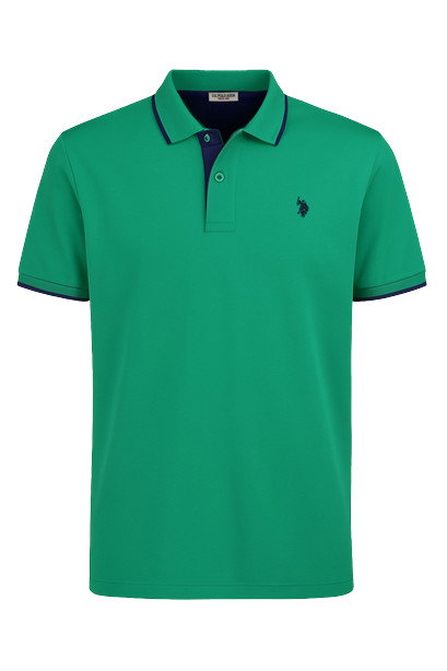 U.S. Polo Assn. Freizeit-Polo US16300 (Baumwolle) grün Herren