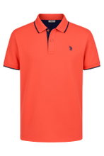 U.S. Polo Assn. Freizeit-Polo US16300 (Baumwolle) coralorange Herren