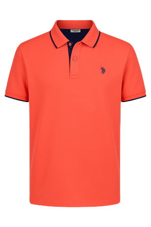 U.S. Polo Assn. Freizeit-Polo US16300 (Baumwolle) coralorange Herren