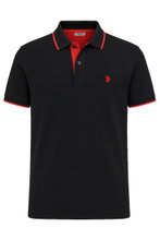 U.S. Polo Assn. Freizeit-Polo US16300 (Baumwolle) schwarz Herren
