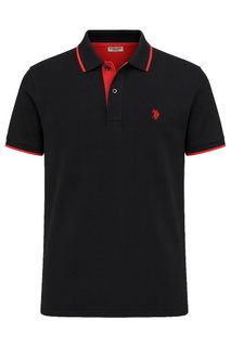 U.S. Polo Assn. Freizeit-Polo US16300 (Baumwolle) schwarz Herren