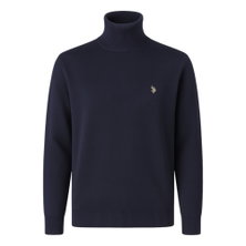U.S. Polo Assn. Sweter z golfem US16315 (100% bawełna) granatowy mężczyźni