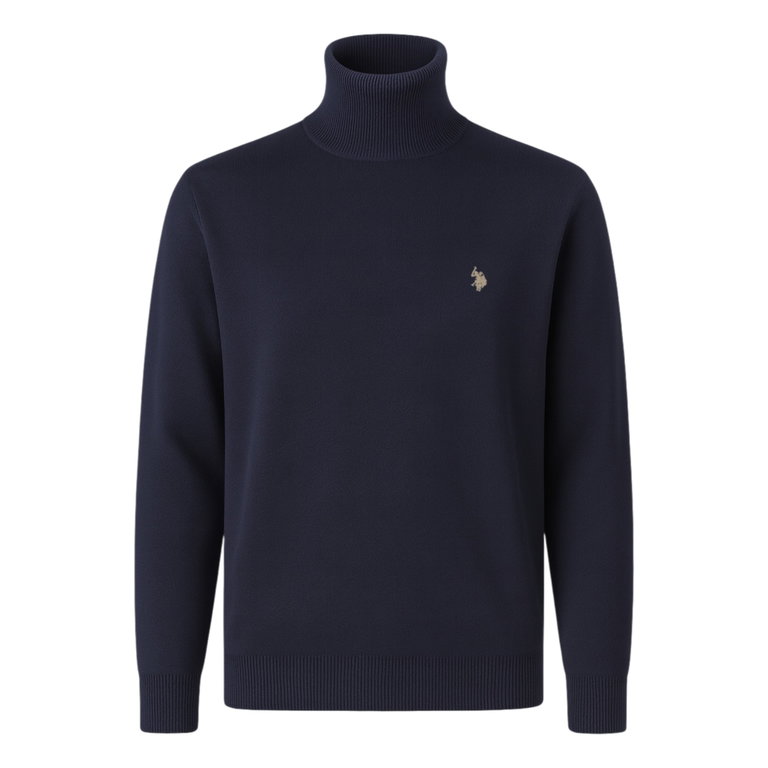U.S. Polo Assn. Pullover Turtleneck US16315 (100% Baumwolle) navyblau Herren