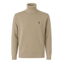 U.S. Polo Assn. Pullover Turtleneck US16315 (100% Baumwolle) beige Herren