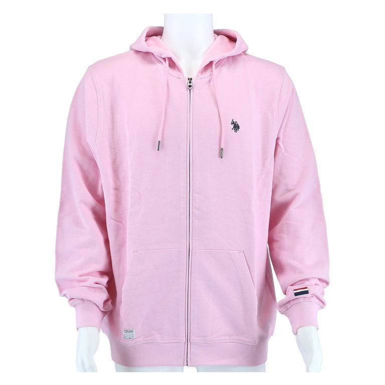 U.S. Polo Assn. Kapuzenpullover Sweat Hoodie (100% Baumwolle) pink Herren
