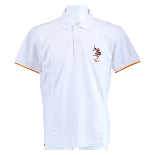 U.S. Polo Assn. Leisure Polo US16736 (100% Cotton) white Men's