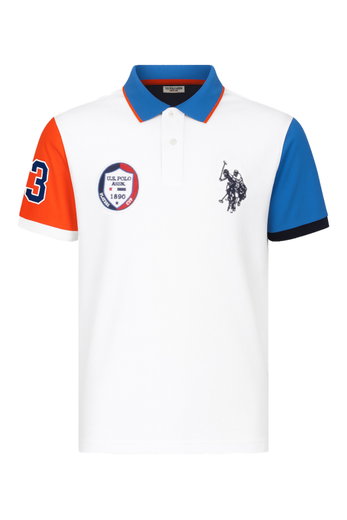 U.S. Polo Assn. Freizeit-Polo Multicolor (Baumwolle) weiss/bunt Herren