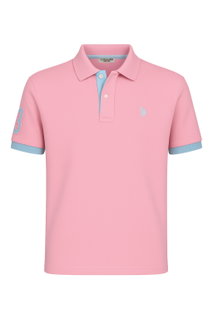 U.S. Polo Assn. Freizeit-Polo US16927 (100% Baumwolle) hellrosa Herren