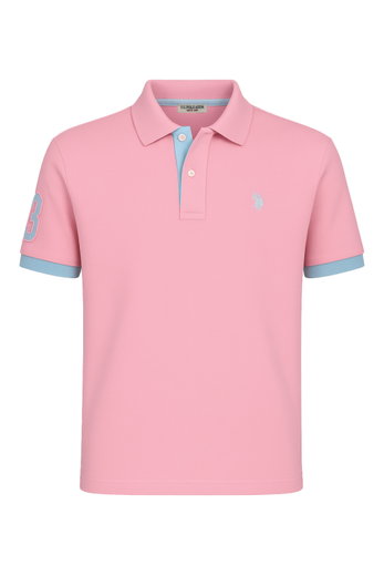 U.S. Polo Assn. Freizeit-Polo US16927 (100% Baumwolle) hellrosa Herren