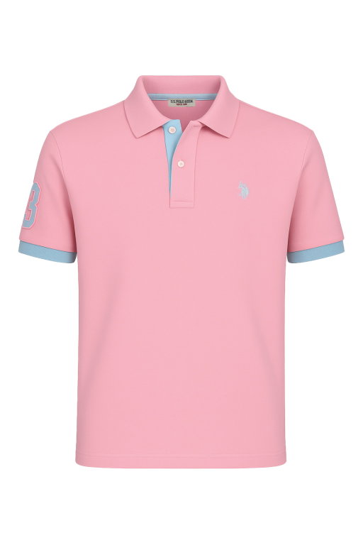 U.S. Polo Assn. Freizeit-Polo US16927 (100% Baumwolle) hellrosa Herren