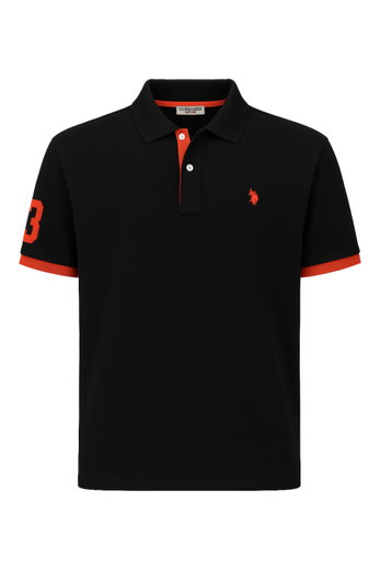 U.S. Polo Assn. Polo sportowy US16927 (100% bawełna) czarny męski