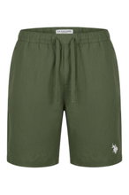 U.S. Polo Assn. Freizeithose Linen Shorts (Materialmix) kurz olivegrün Herren