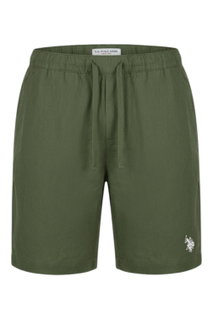 U.S. Polo Assn. Freizeithose Linen Shorts (Materialmix) kurz olivegrün Herren