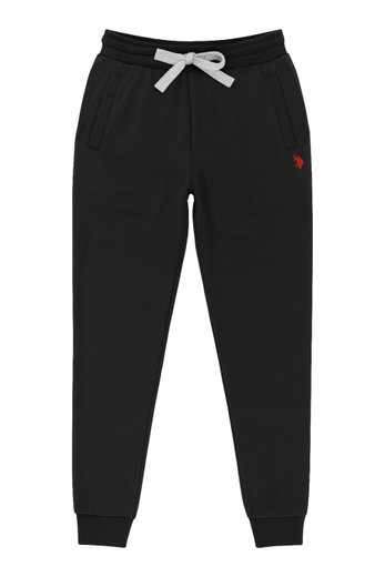 U.S. Polo Assn. Jogginghose Sweatpant (Baumwolle-Mischung) lang schwarz Herren