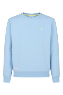 U.S. Polo Assn. Sweatshirt Garment Dyed (100% Baumwolle) hellblau Herren