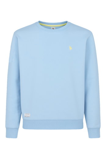 U.S. Polo Assn. Sweatshirt Garment Dyed (100% Baumwolle) hellblau Herren