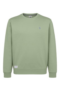 U.S. Polo Assn. Sweatshirt Garment Dyed (100% Baumwolle) salbeigrün Herren
