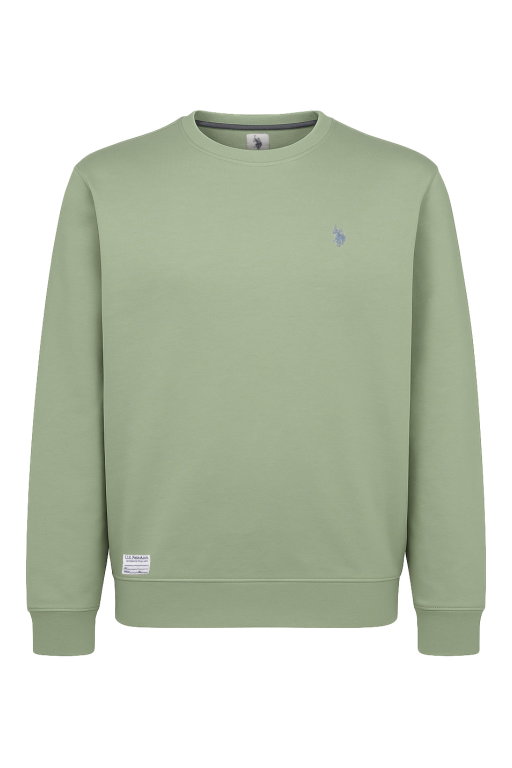 U.S. Polo Assn. Sweatshirt Garment Dyed (100% Baumwolle) salbeigrün Herren