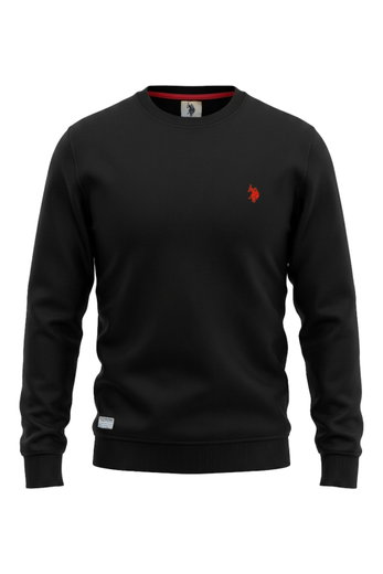U.S. Polo Assn. Sweatshirt US16956 (100% Baumwolle) schwarz Herren