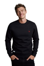 U.S. Polo Assn. Sweatshirt US16956 (100% Baumwolle) schwarz Herren