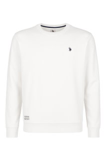U.S. Polo Assn. Sweatshirt US16956 (100% Baumwolle) weiss Herren