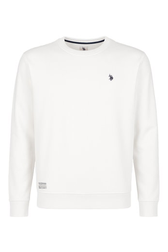 U.S. Polo Assn. Sweatshirt US16956 (100% Baumwolle) weiss Herren