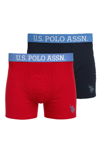 U.S. Polo Assn. Underwear Boxer Shorts US16133 (Cotton) red/navy blue Men's - 2 pieces