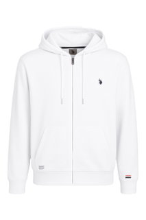 U.S. Polo Assn. Kapuzenpullover Sweat Hoodie (100% Baumwolle) weiss Herren