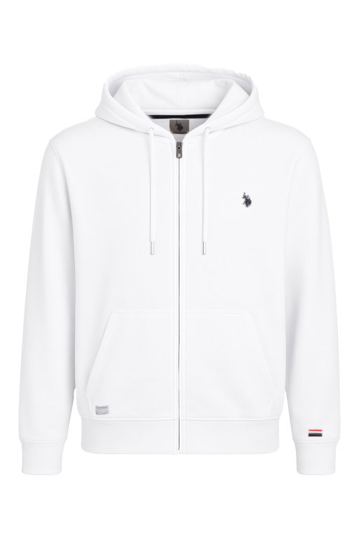 U.S. Polo Assn. Kapuzenpullover Sweat Hoodie (100% Baumwolle) weiss Herren