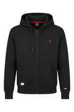 U.S. Polo Assn. Kapuzenpullover Sweat Hoodie (100% Baumwolle) schwarz Herren